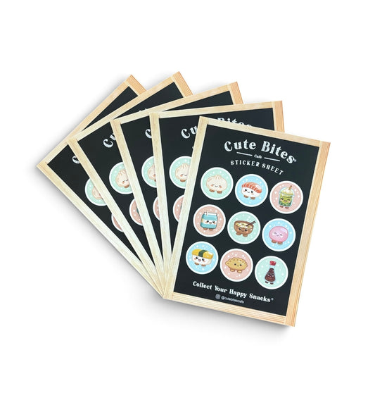Cute Bites® Characters Sticker Sheets x5