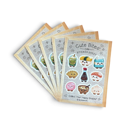 Cute Bites® Characters Sticker Sheets x5