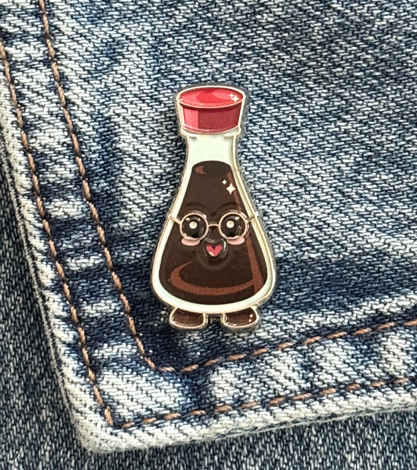 Smart Soy Sauce Enamel Pin
